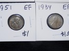 9 Circulated EF Lincoln Wheat Cents 1934 to 1958 — photo 2
