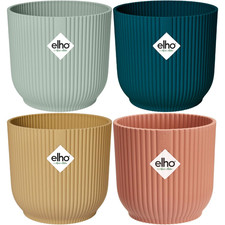 Elho Vibes Fold Round 100% Recycled Plastic Plant Pot Indoor Outdoor Flower Pots