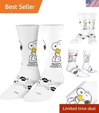 Great Gift Snoopy & Woodstock Crew Socks - Cartoon Style for Every Occasion