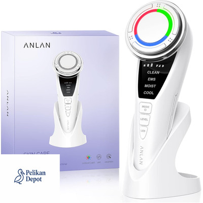 ANLAN 5in1 Gesichtsmassagegerät LED Lichttherapie EMS Mikrostrom Gesichtslifting