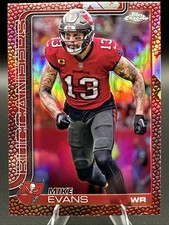 2025 Topps Chrome Mike Evans Football Pigskin Refractor Tampa Bay Buccaneers