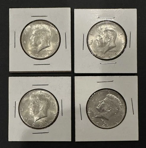 (4) Uncirculated 1964 Kennedy Half Dollars