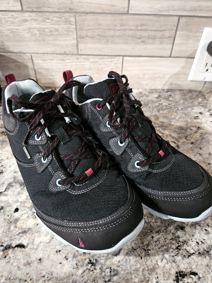 Zapatos de senderismo impermeables para mujer Ahnu Sugarpine negros/azules/violetas talla 8,5 de EE. UU. Foto 2 de 4