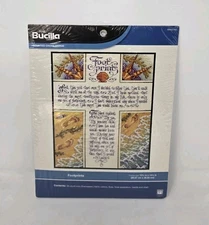 Bucilla Counted Cross Stitch Kit Footprints in the Sand Christian #42760