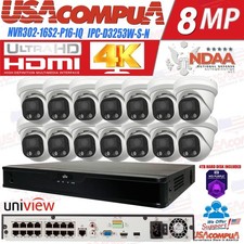 UNIVIEW 16CH 4K NVR NDAA Network Uniview 14 x 5MP Audio IP Camera Kit di Sicurezza