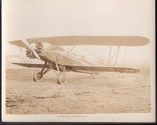 US Army Air Corps Curtiss Falcon XA-24 biplane 4x5" sepiatone photo