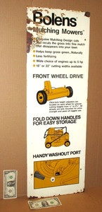BOLENS - Lawn Mower Shop Sign - BIG & OLD & VINTAGE & ORIGINAL Front Wheel Drive