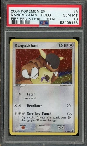 2004 Pokemon Kangaskhan EX Fire Red & Leaf Green Holo Rare #6 PSA 10 Gem Mint