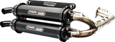 TRINITY RACING Stage 5 Dual Exhaust System Cerakote Black #TR-4153D-C2