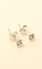 Gorgeous Sparkling 4mm Clear Stone Stud Earrings 925 Solid Silver #20563