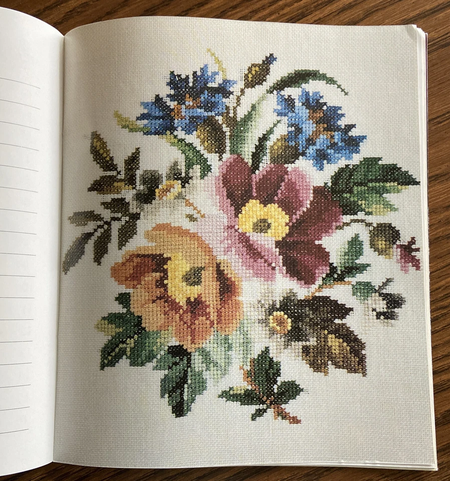 Permin of Copenhagen 1985 Kalender 12 Cross-Stitch Antique Roses Patterns - Image 4 of 4