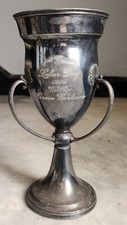 **Antique Silver Plated Three-Handled Trophy Loving Cup - Labor Day 1919**