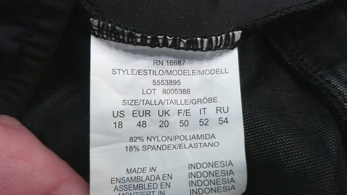 Swim Solutions Twist-Front black & white Tummy-Control Swimdress Size 18 NWT - Picture 5 of 9