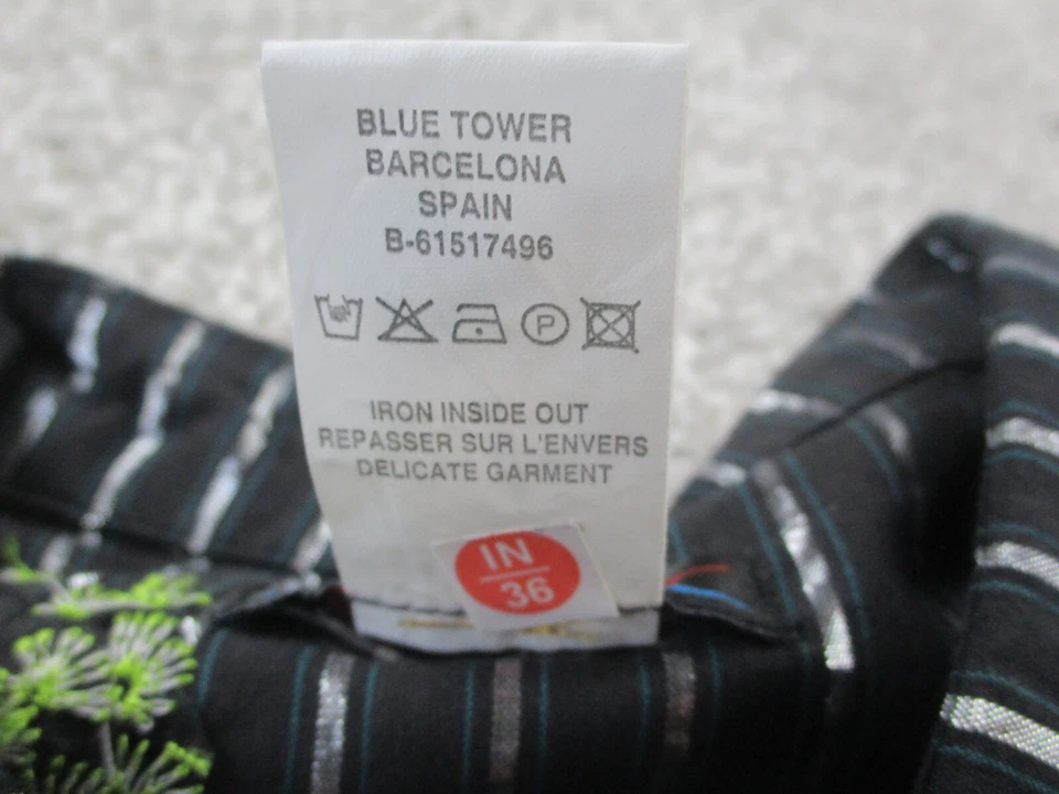 Camisa VTG Custo Barcelona Blue Tower Barcelona España Talla de hombre 3 Botones Foto 3 de 4