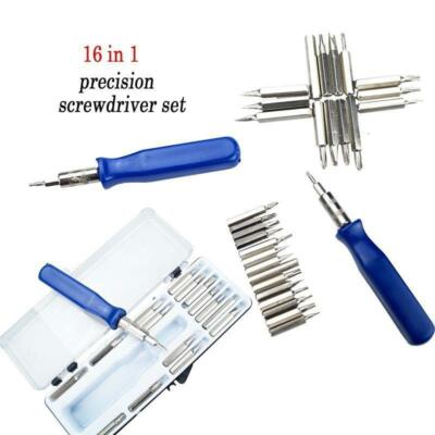 16IN1 Reparaturwerkzeug-Kit Präzision kleiner Schraubendreher-Set 15 Bit magnetischer Schraubendreher UK