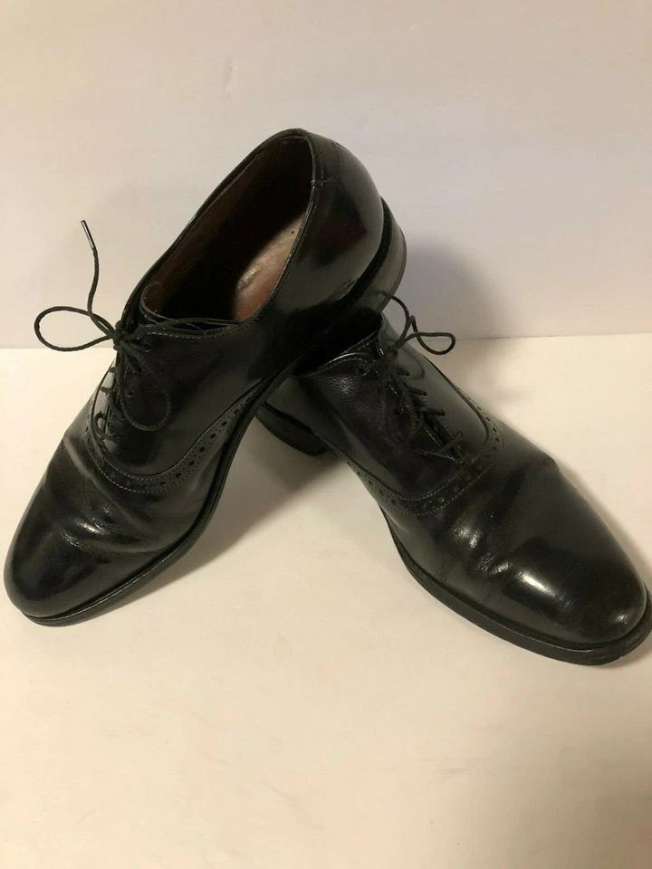 Vestido Oxford Masculino Allen Edmond Vintage Retrô UNISSEX Preto 6 1/2 / Feminino 9 - Imagem 3 de 4