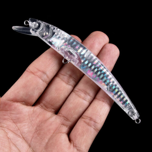 100pcs/set Unpainted Minnow Fishing Lures 12cm/12g Swimbait Blank Bass Tackle - Picture 2 of 12