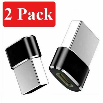 2x USB C 3.1 Type C Female to USB 3.0 Type A Male Port Converter Adapter Black