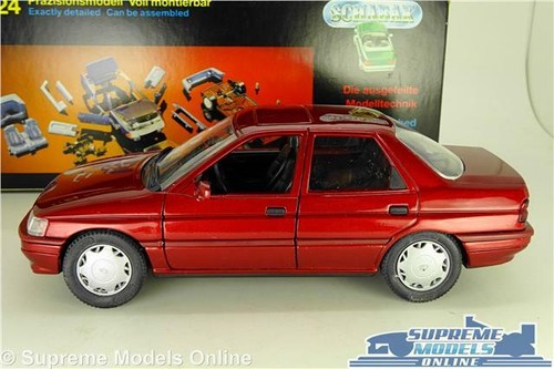 FORD ORION MODEL CAR MK3 SALOON BURGUNDY RED 1:24 1990'S DEALER SPECIAL SCHABAK - Picture 2 of 5