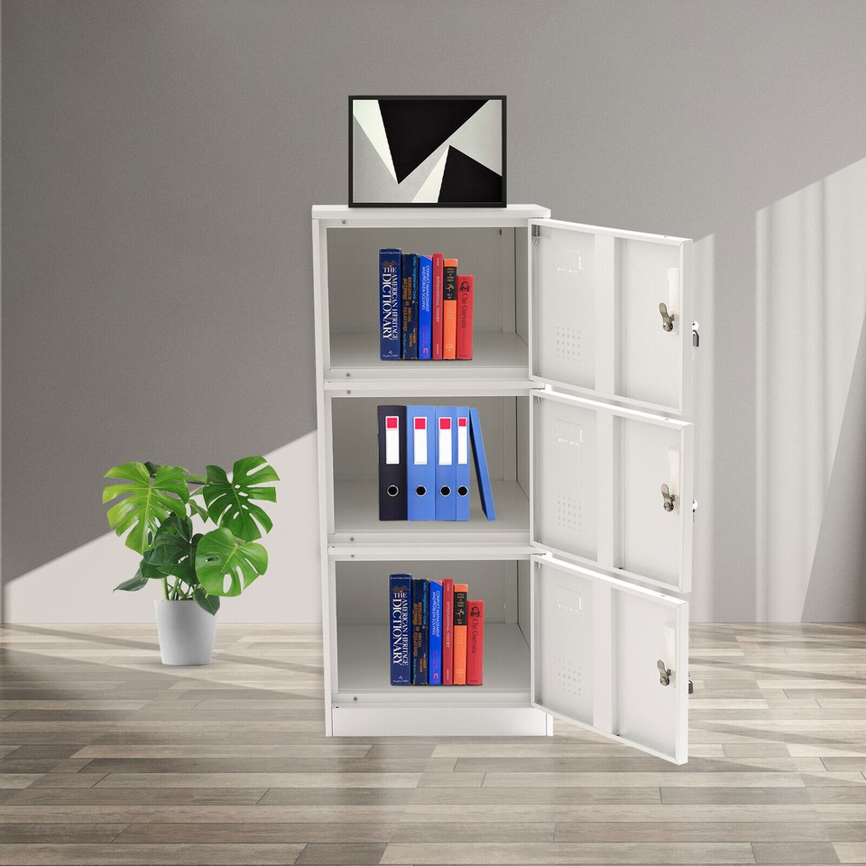 Vertical Stackable Storage 3Doors Rectangular School Lockers