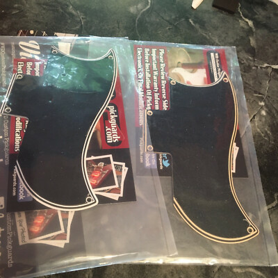 BQLZR Black Dual Pickup Pickguard 3-ply For Electric Guitar Part With