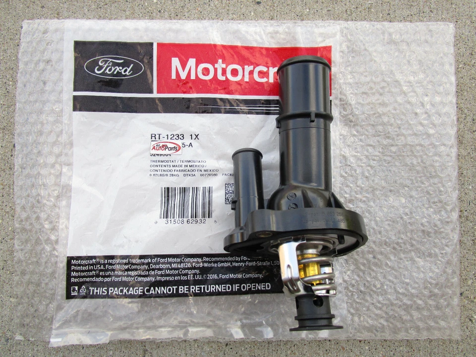 TERMOSTATO REFRIGERANTE MOTOR FORD LINCOLN FR3Z-8575-A MOTORCRAFT RT-1233 OEM NUEVO Foto 3 de 4