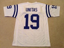 UNSIGNED CUSTOM Sewn Stitched Johnny Unitas White Jersey - M, L, XL, 2XL, 3XL