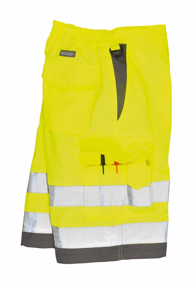 Portwest E043 Hi Vis Reflective Polycotton Stain Resistant Work Shorts ANSI - Image 2 of 3