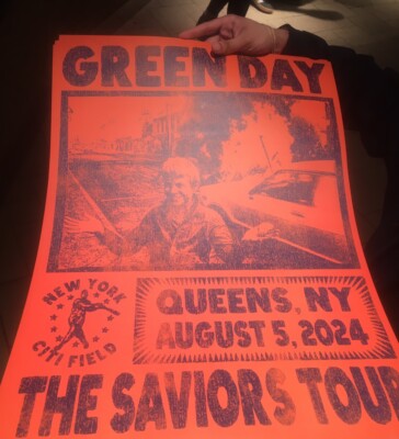 Green Day Citi Field 8/5/24 Exclusive Poster Saviors Tour | eBay