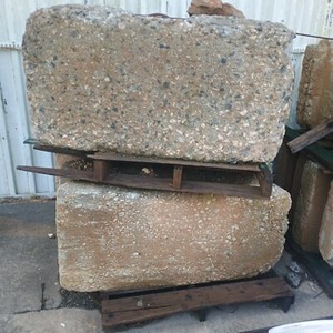 20 32" x 18" concrete barriers with rebar hook for moving