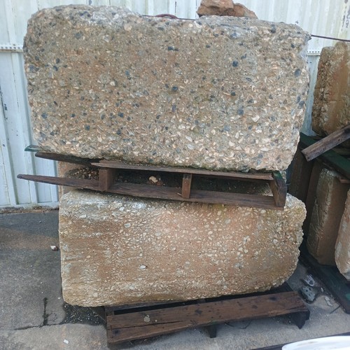 20 32" x 18" concrete barriers with rebar hook for moving