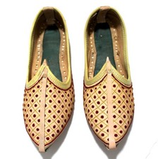 Men Mojari 100 Leather Jutti Indian Traditional Khussa Flip Flop Punjabi Shoes