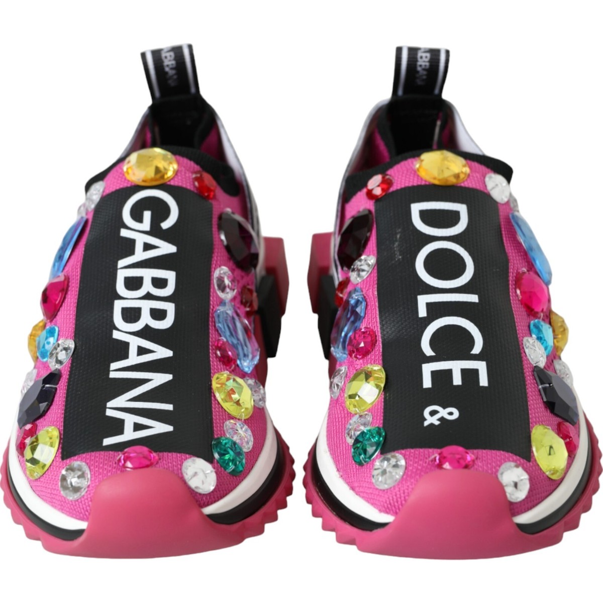 【VIP SALE】DOLCE&GABBANA SORRENTO ローズプリント スニーカー DOLCE & GABBANA Shoes Pink Sorrento Crystals Sneakers EU36.5
