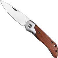 Haller Zweihand Taschenmesser Mit Padouk Holzgriff Clip Liner Lock
