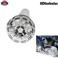110dB Chrome Horn Speaker Cover Fit For Harley Touring Glide Big Twin 1991-2023