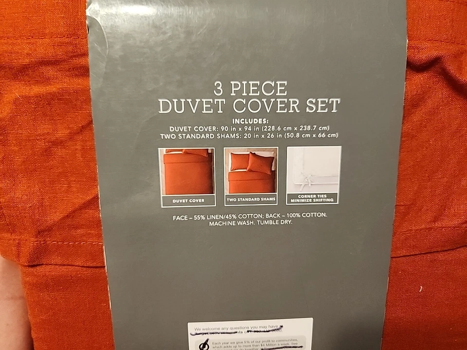 Juego de funda nórdica Threshold Red 3 piezas completa/queen Foto 4 de 4