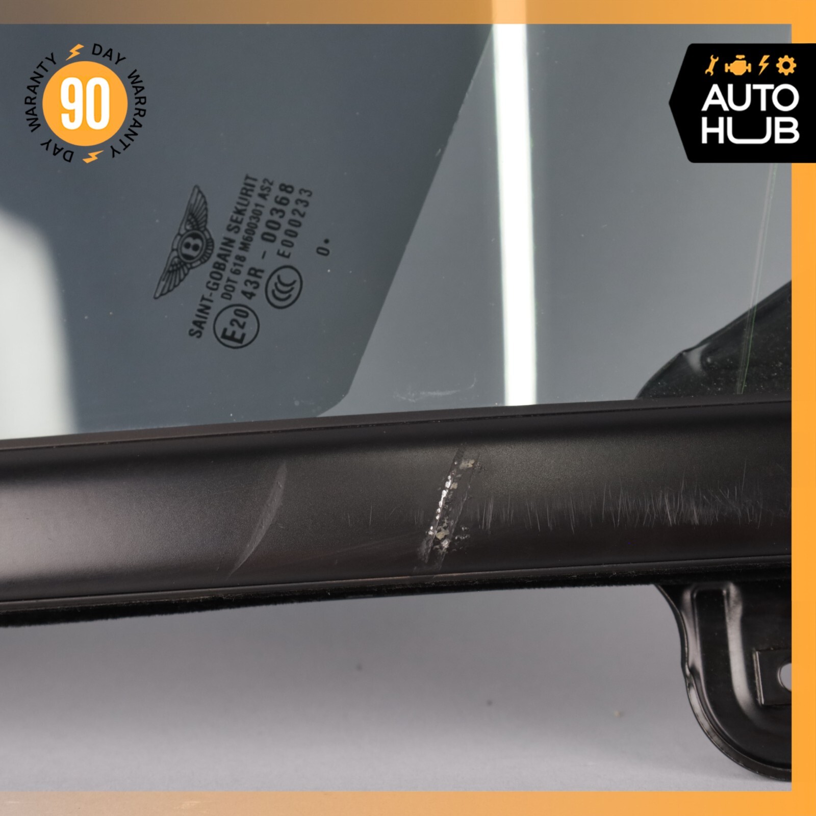 03-17 Bentley Continental GT Front Right Side Door Vent Window Glass OEM 56k