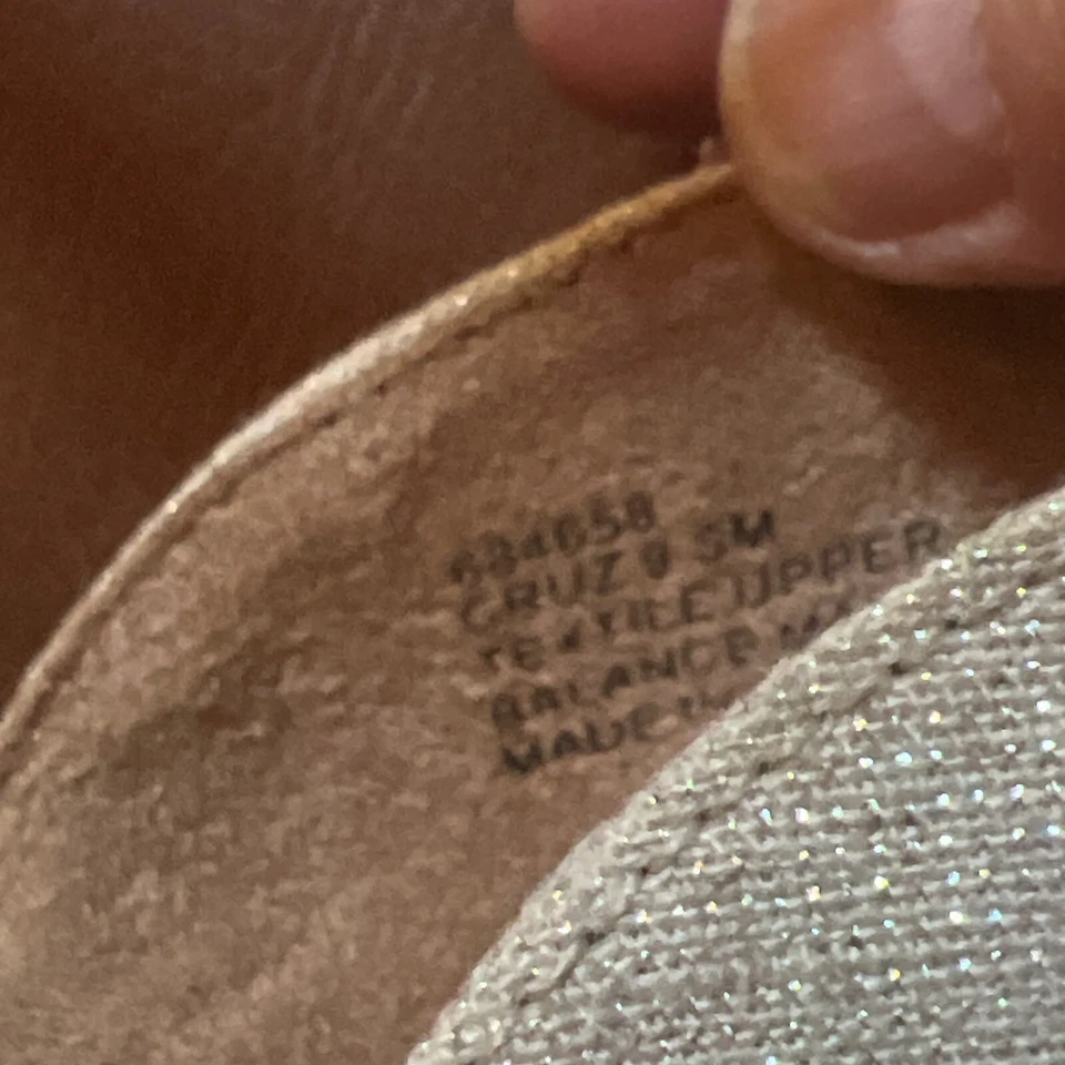 JOIE - Beige Shimmer Espadrille Platform Sandals Ankle Strap Buckle Sz 9.5M - Image 4 of 4