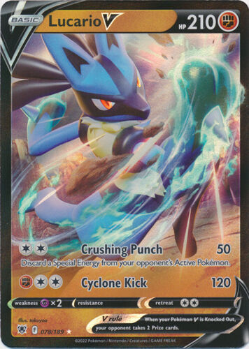 Lucario V - 078/189 Ultra Rare Astral Radiance NM Pokemon TCG