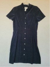 Vintage 90's CDC Dress, Size 10, Black crushed velvet, shoulder pads
