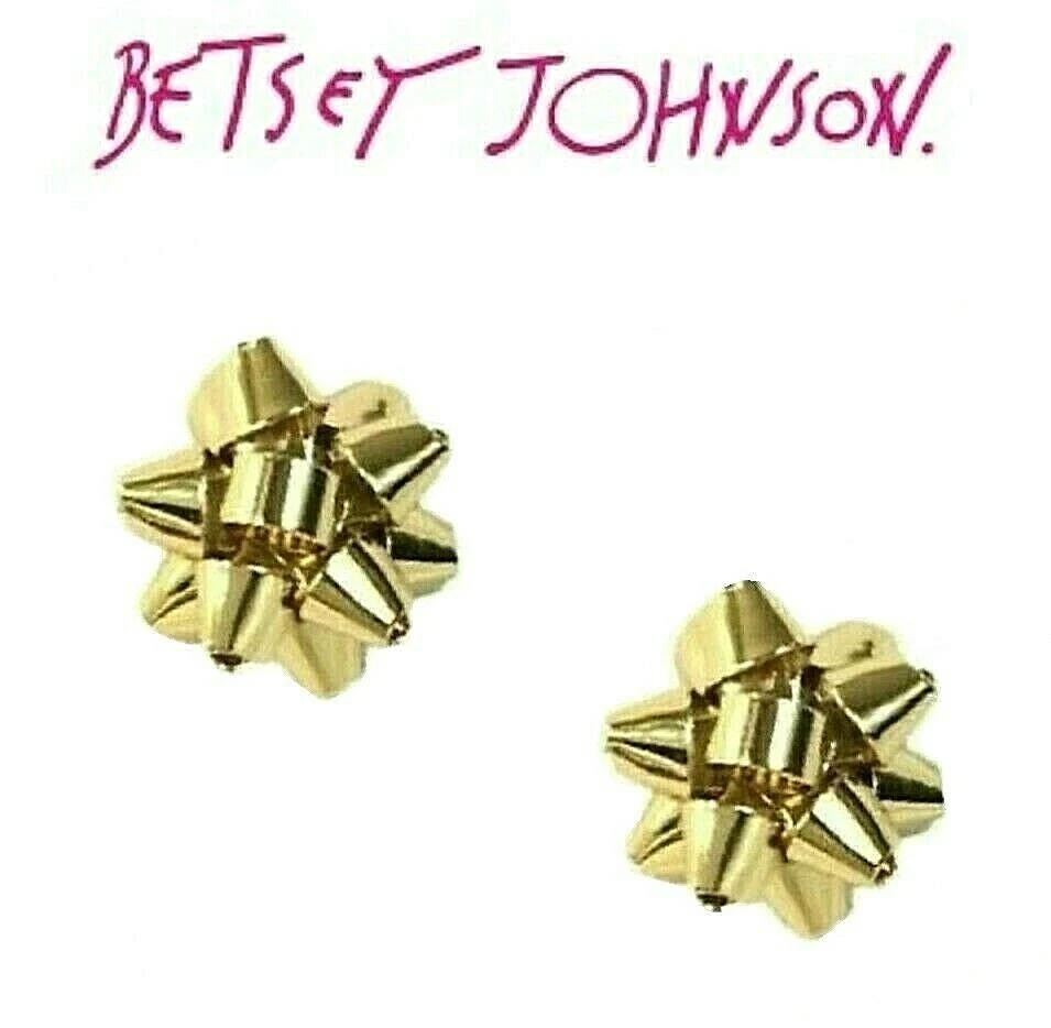 Betsey johnson cheap bow earrings