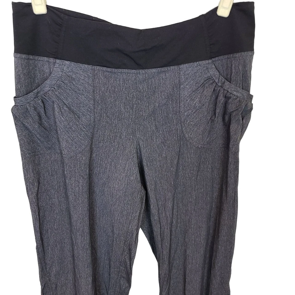Prana Womens XLT Gray Flat Front Pull On Stretch High Rise Summit Pants Pockets - Image 2 of 4