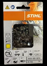 26RS 74 STIHL NEW CHAINSAW CHAIN SAW 18 in. .325 .63 74 18 INCH BLADE AGGRESSIVE