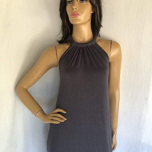 Rachel Pally Women Gray Sexy Maxi Halter Dress XS - Picture 3 of 6