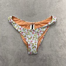 J.Crew Bikini Bottom Womens XS White Floral Re-Imagined High Cut Cheeky Swim