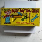 Busy Boy Tool Box VINTAGE TOYS Ohio Art Metal-Soft Plastic RARE TOYS MADE IN USA