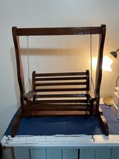 Doll Size Wood Swing - Swing Heighth -21 . Swing Width 15