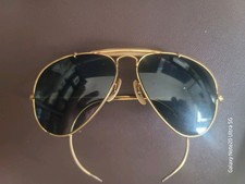 Rare Collectible Vintage Aviators Sunglasses Original Gold Frame 70s Vietnam Era