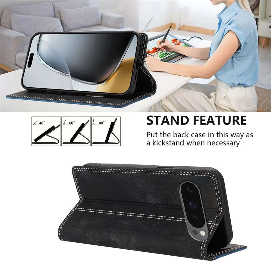 Magnetic Splicing Wallet Case Phone Case Cover for Google 10 9 8A 8 7A 7 6A 6 5A - Image 4 of 4