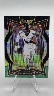 2024 Panini Select - Concourse Will Anderson #100 Black & Green Shock Prizm